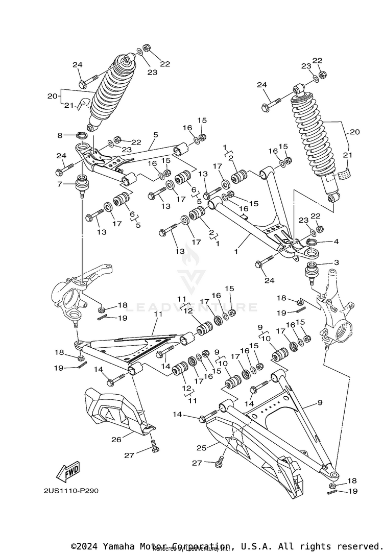 Front Suspension & Wheel Schematic