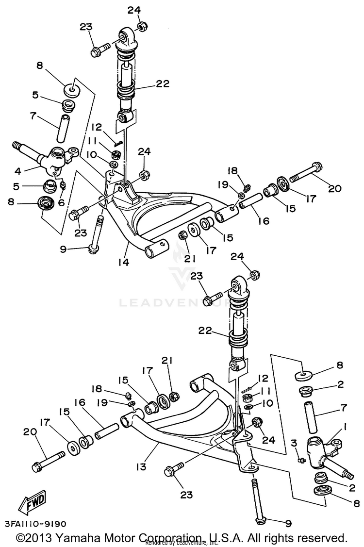 Front Suspension Wheel Schematic