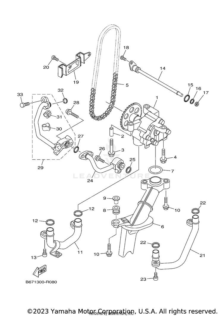 Oil Pump FZ10 - FZ10HCB - 2017 Schematic