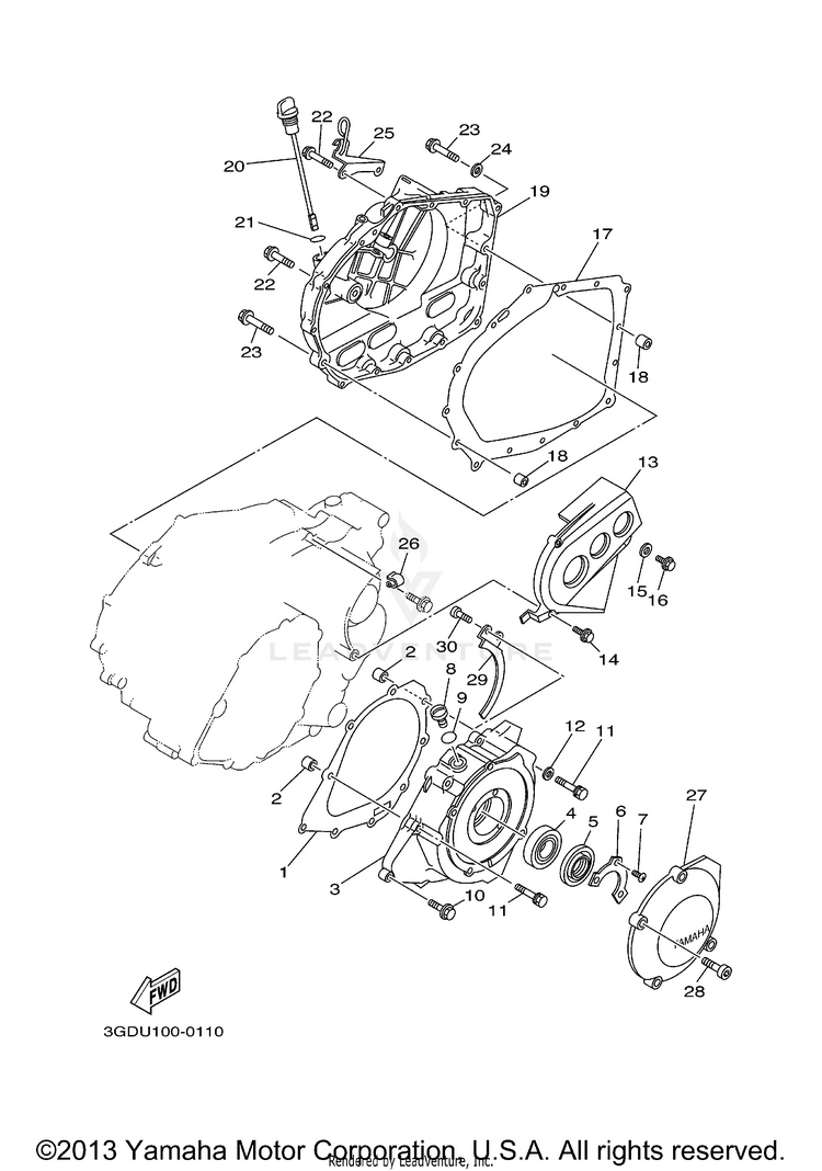 Crankcase Cover 1 Schematic