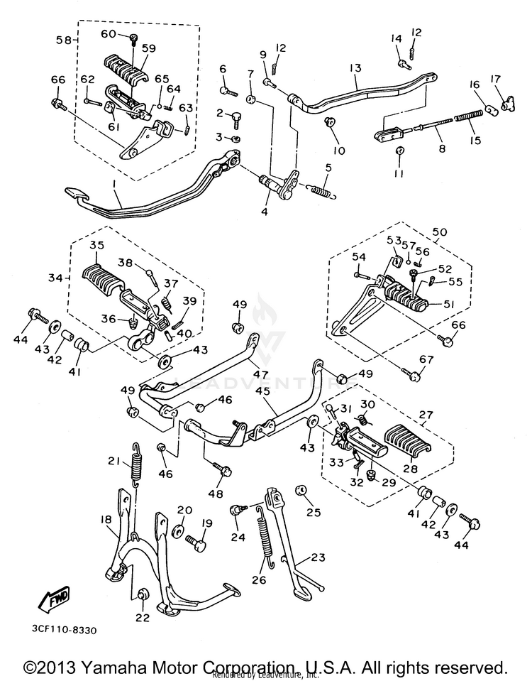 Stand Footrest Schematic