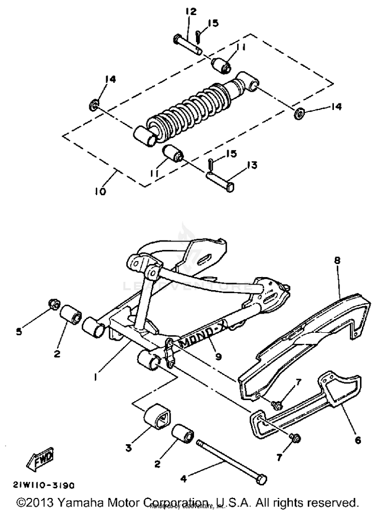 Swing Arm - Rear Shocks Schematic