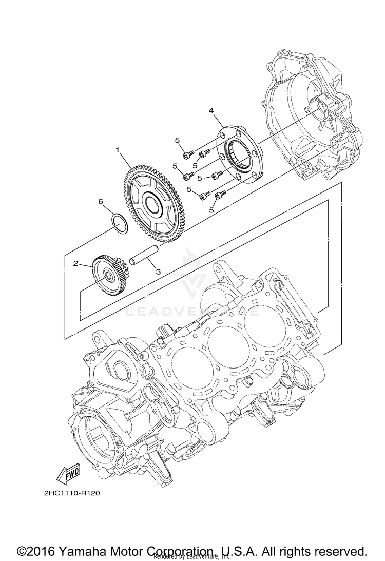 Starter Clutch YXZ1000R EPS - YXZ10YMXHO - 2017 Schematic