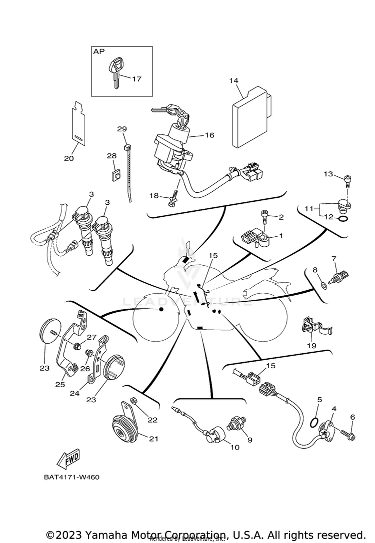 Electrical 2 MT07 - MT07MCB - 2021 Schematic