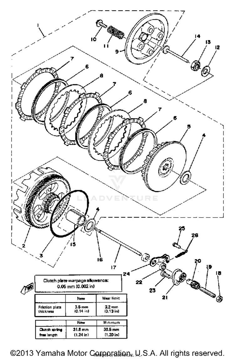 Clutch Gt80e - Gt80e-009161 - Gt80f GT80E - 1978 Schematic