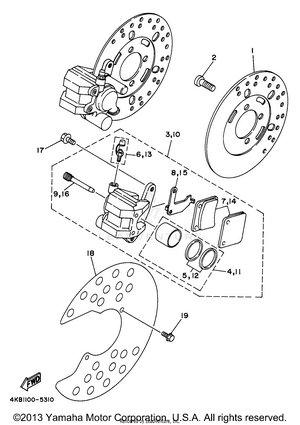 Front Brake Caliper Schematic
