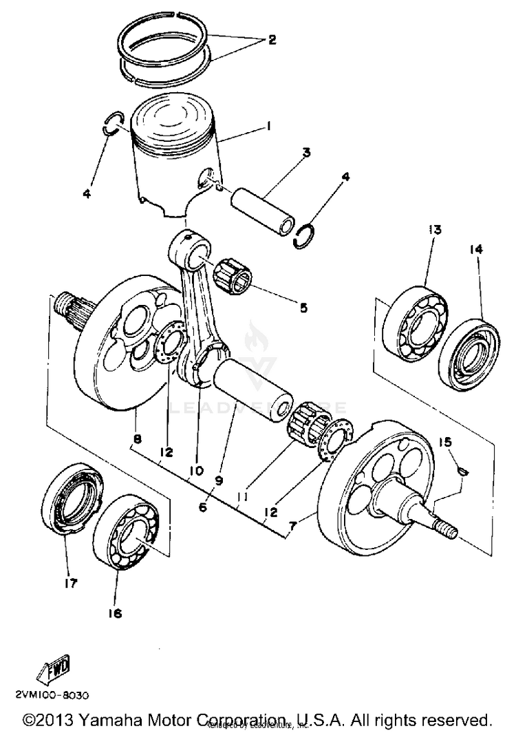 Crankshaft Piston Schematic