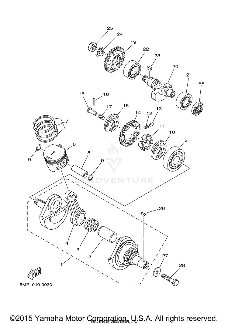 Crankshaft Piston Schematic