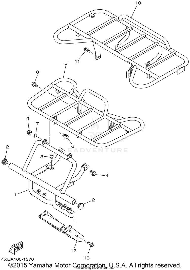 Guard BEAR TRACKER 2WD_REALTREE - YFM250XHP - 2002 Schematic