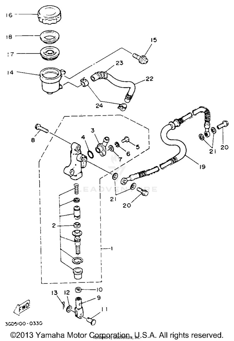 Rear Master Cylinder Schematic
