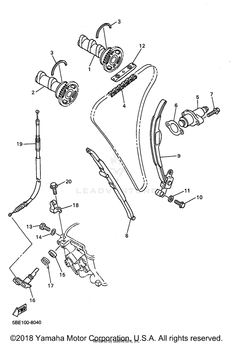 Camshaft Chain Schematic