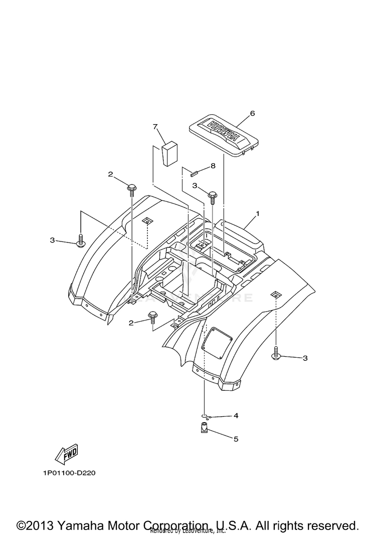 Rear Fender Schematic