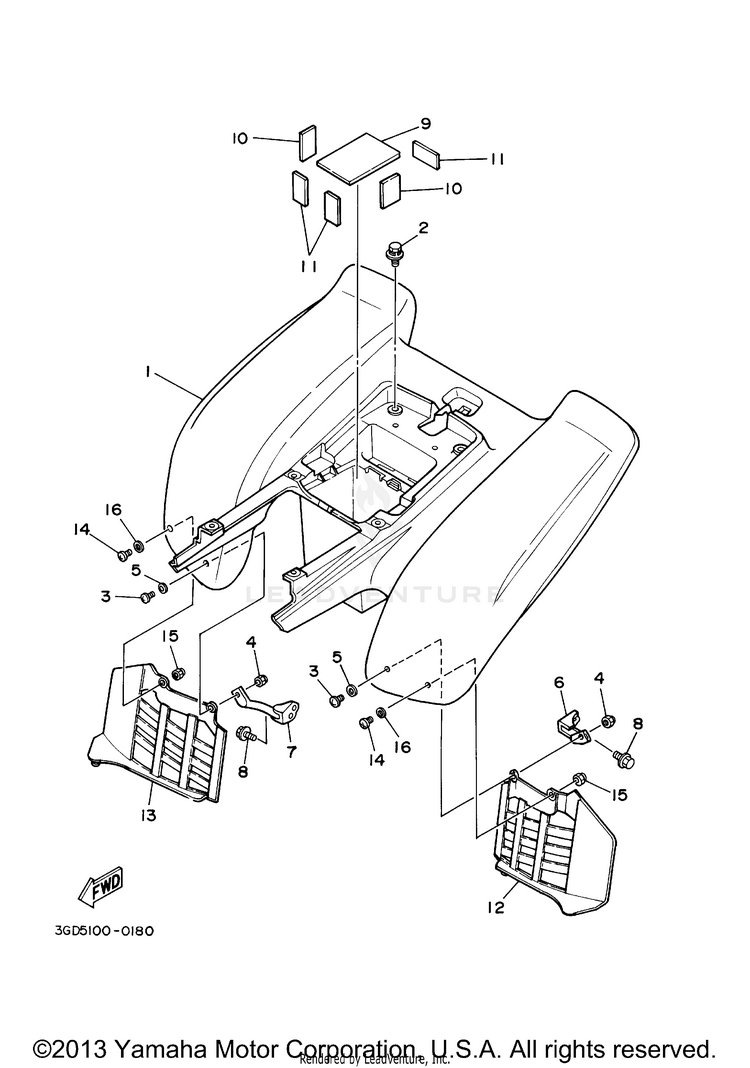Rear Fender Schematic