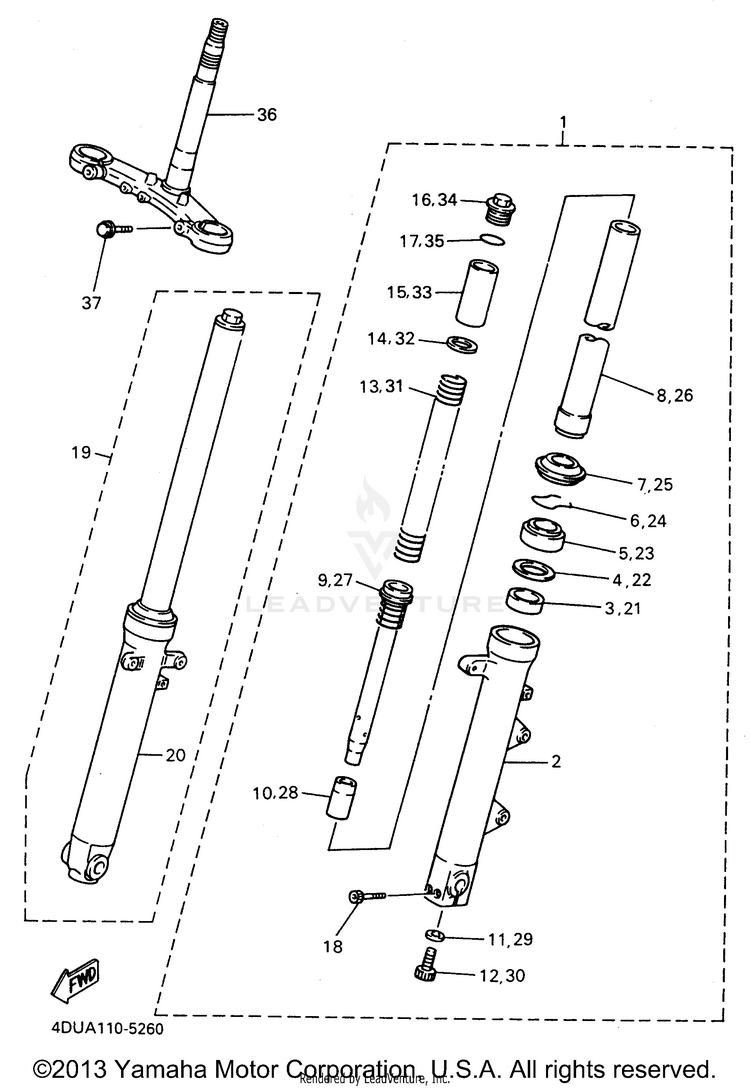 Front Fork Schematic