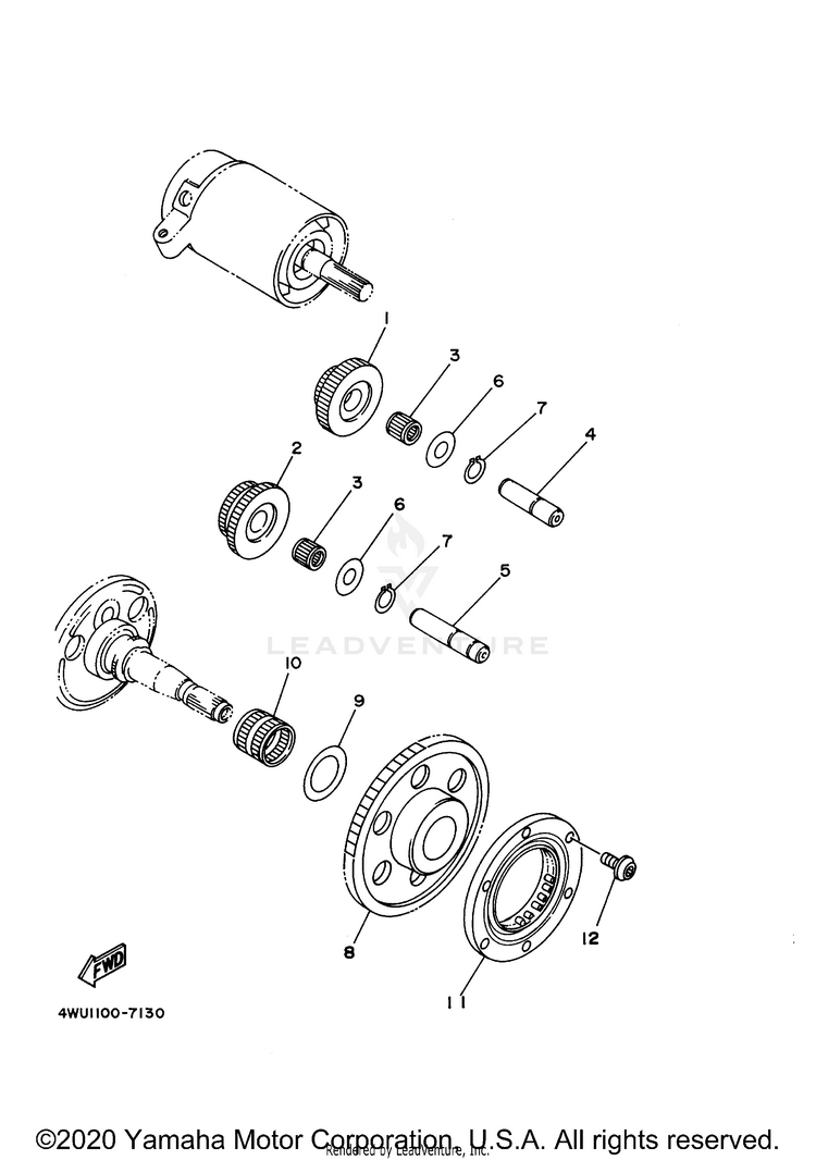 Starter Clutch BIG BEAR 4WD_REALTRE - YFM400FHN - 2001 Schematic