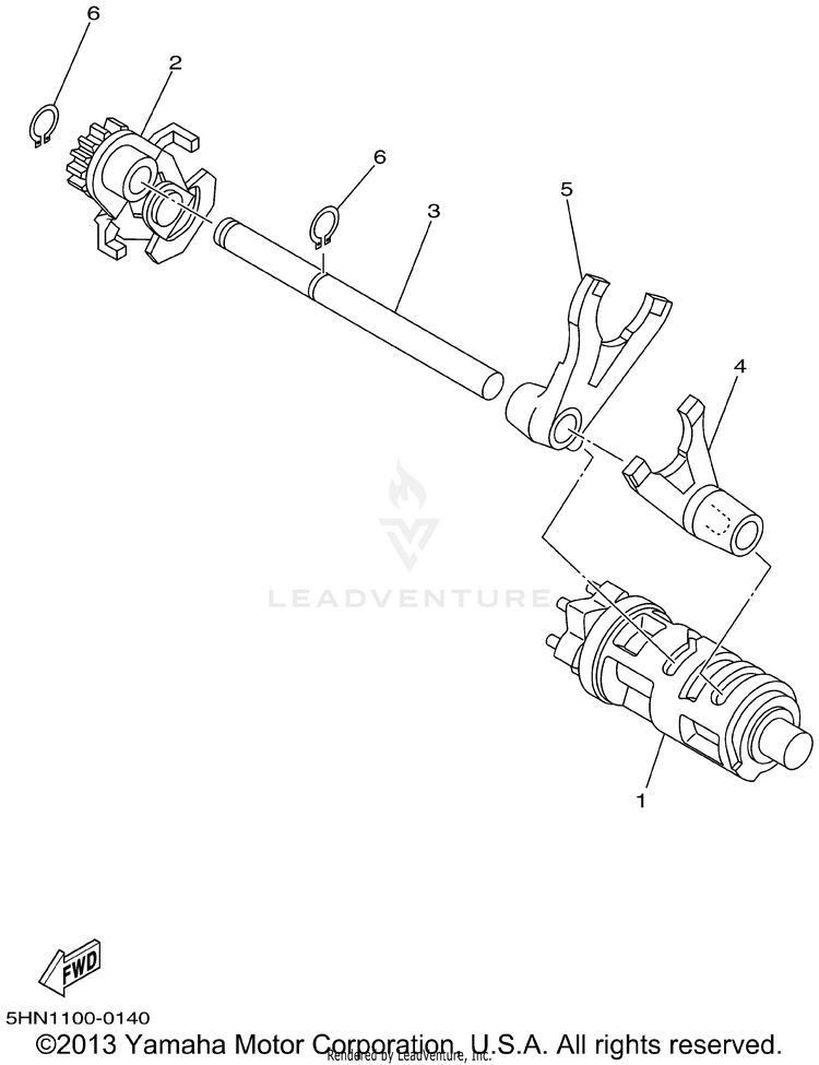 Shift Cam Fork Schematic