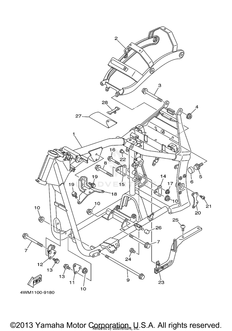 Frame ROAD STAR - XV1600ALMC - 2000 Schematic
