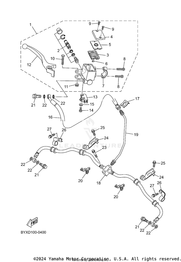 Front Master Cylinder Schematic