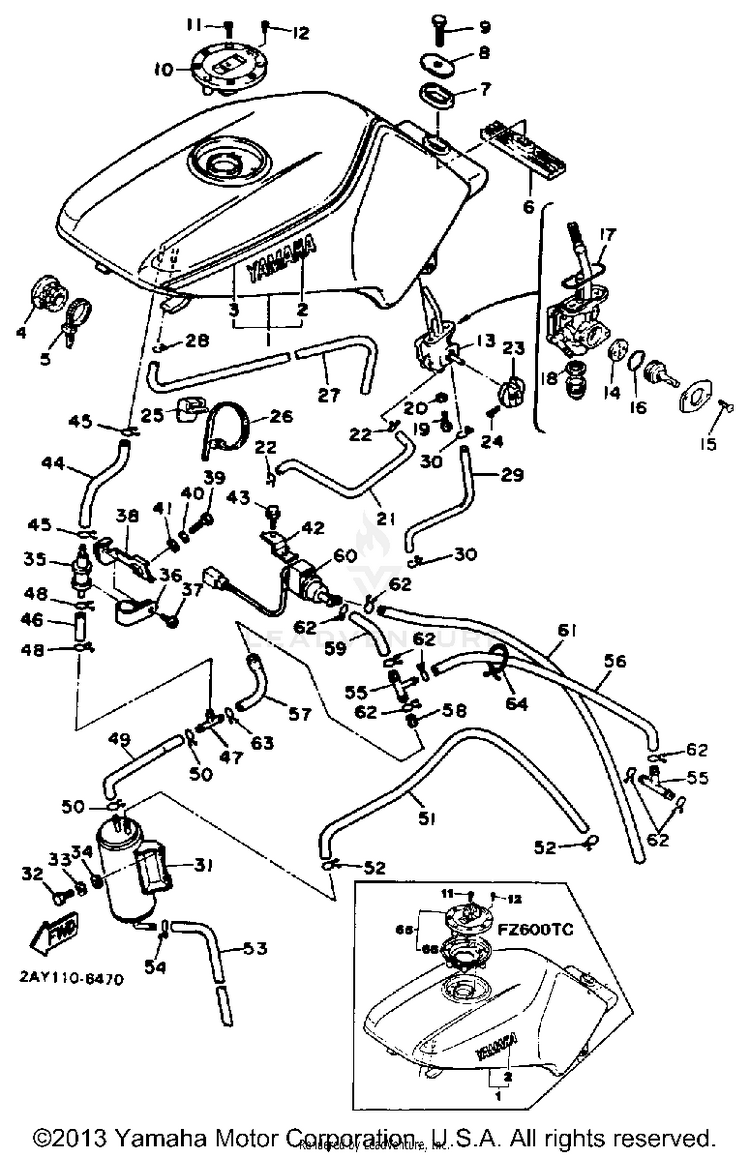 Fuel Tank Fz600sc Tc Schematic