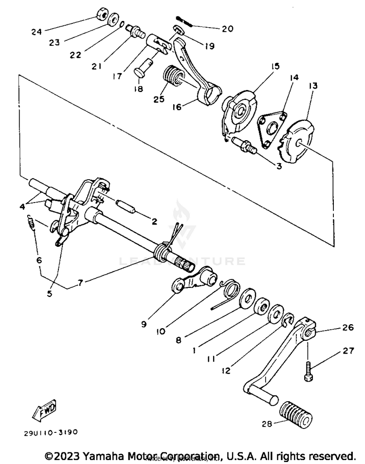 Shift Shaft Schematic