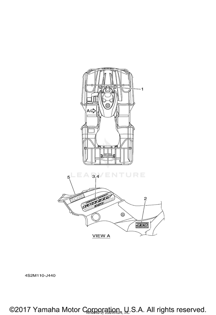 Graphics GRIZZLY 350 IRS 4WD - YFM35FGIZG - 2010 Schematic