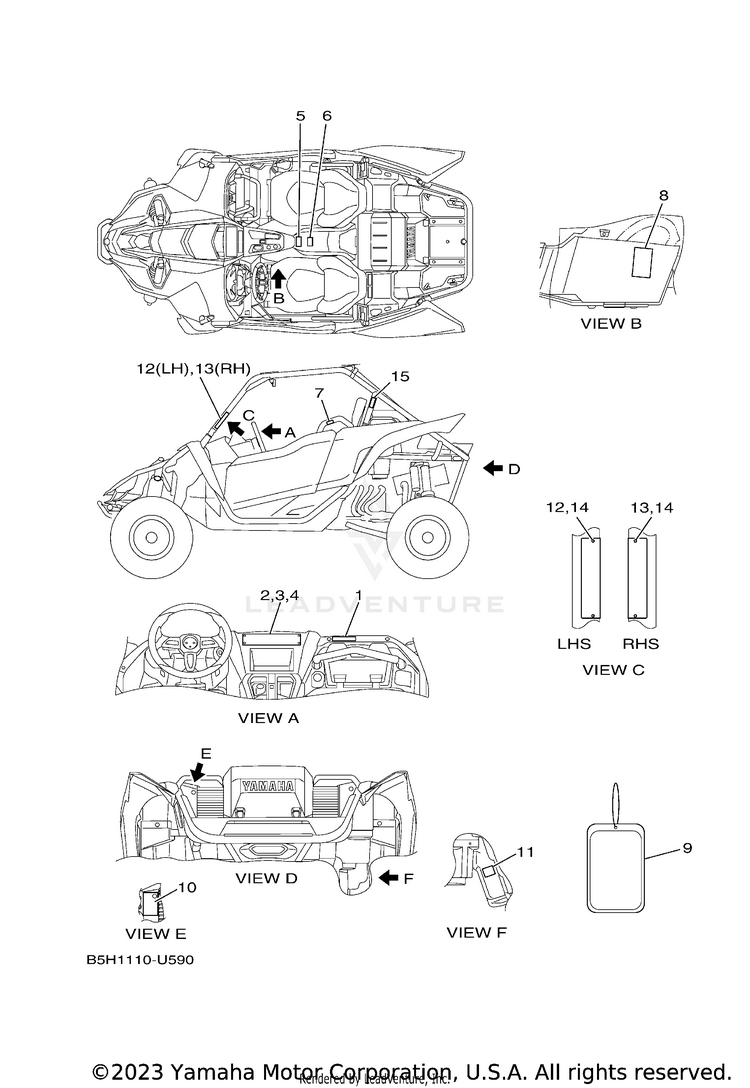 Emblem Label 1 YXZ1000R EPS - YXZ10YMXLR - 2020 Schematic