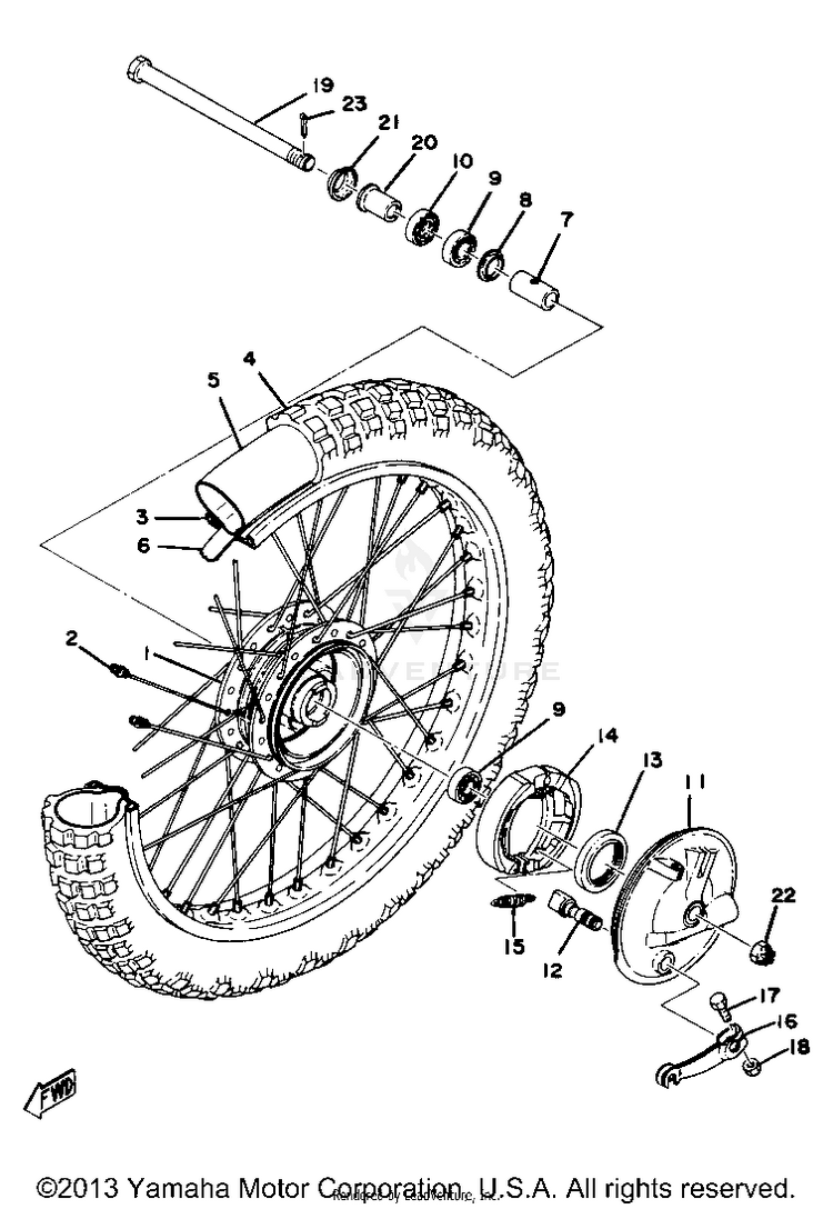 Front Wheel Yz80d Schematic