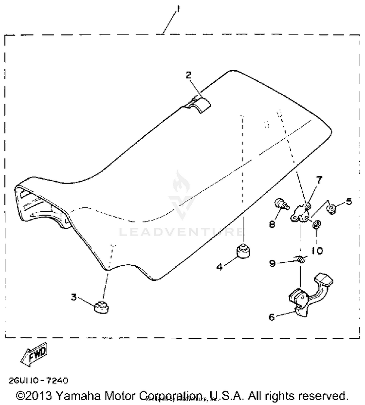 Seat BANSHEE - YFZ350D - 1992 Schematic