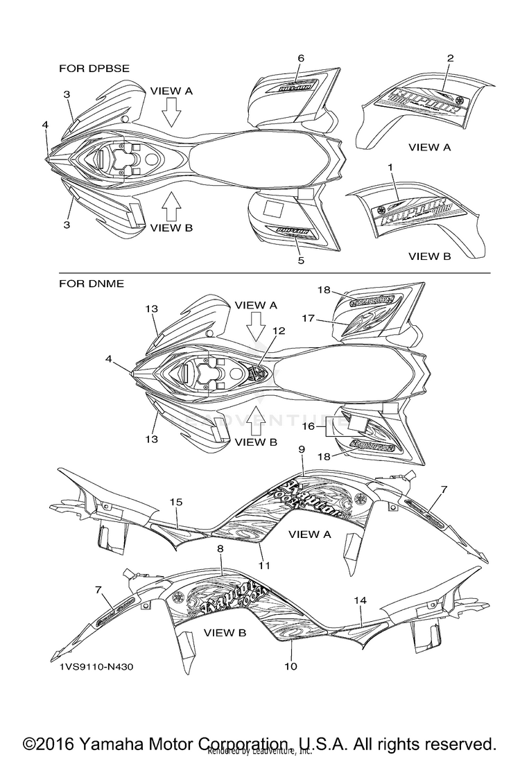 Graphics RAPTOR 700R SE - YFM700RSEL - 2014 Schematic