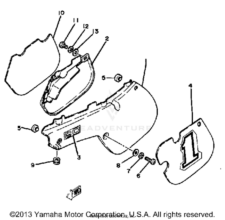 Side Cover - Yz60j - K Schematic