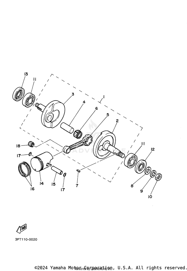 Crankshaft & Piston Schematic
