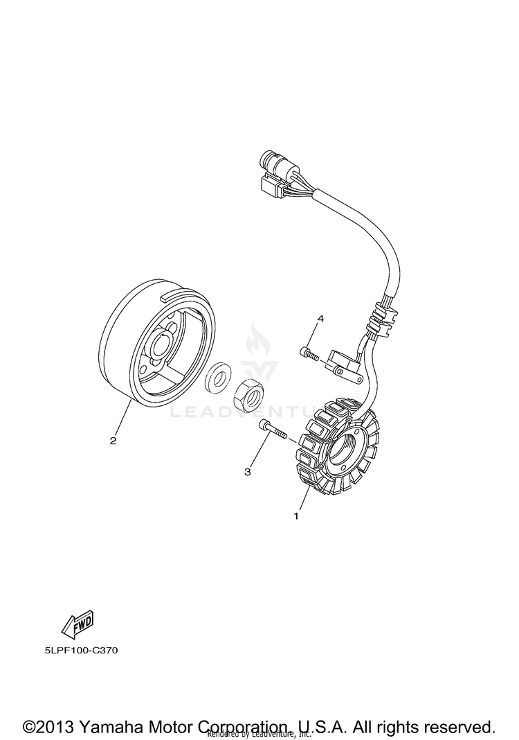 Generator 660R RAPTOR - YFM660RS - 2004 Schematic