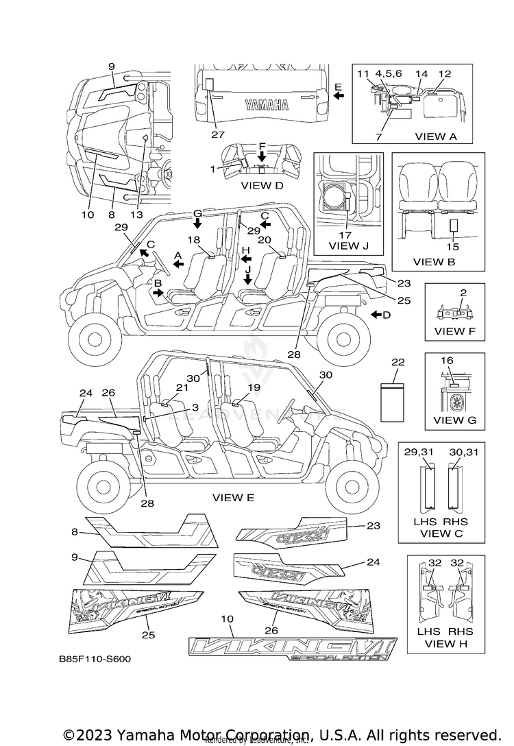 Emblem Label 1 VIKING VI EPS SPECIA - YXC70VPSHL - 2017 Schematic