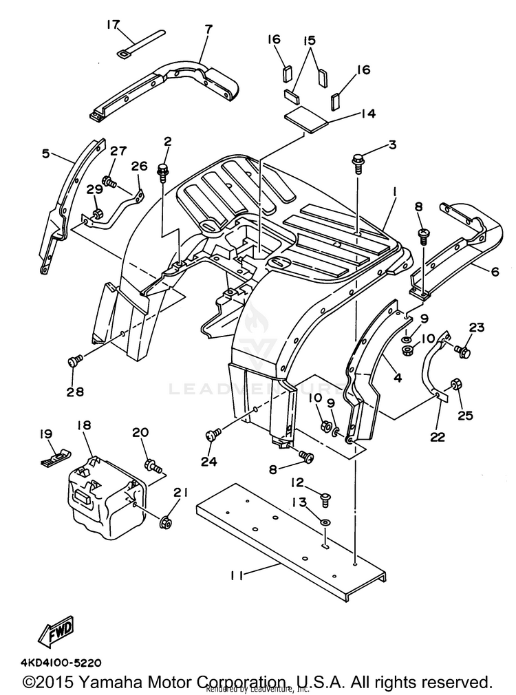 Rear Fender 1 Schematic