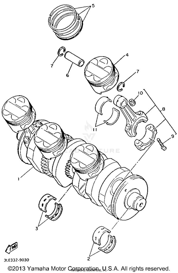 Crankshaft Piston Schematic