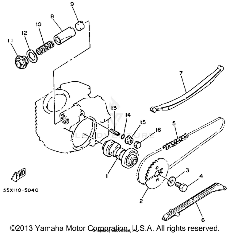 Camshaft - Chain Schematic