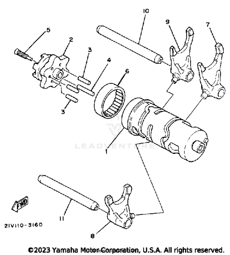 Shift Cam Fork Schematic