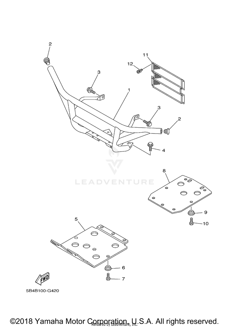Guard RHINO 700 SPORT EDIT - YXR7FSPB - 2012 Schematic
