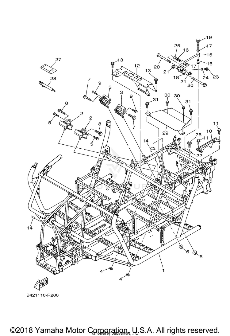 Frame VIKING EPS HUNTER - YXM70VPHJH - 2018 Schematic