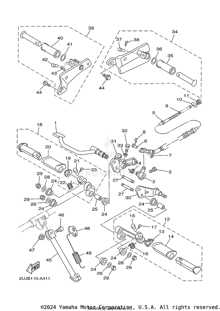Stand & Footrest Schematic