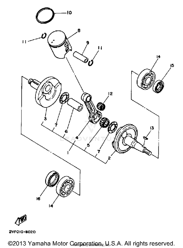 Crankshaft - Piston Schematic