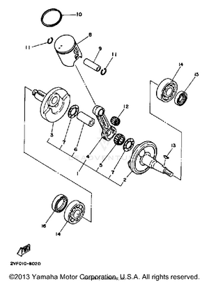 Crankshaft - Piston Schematic