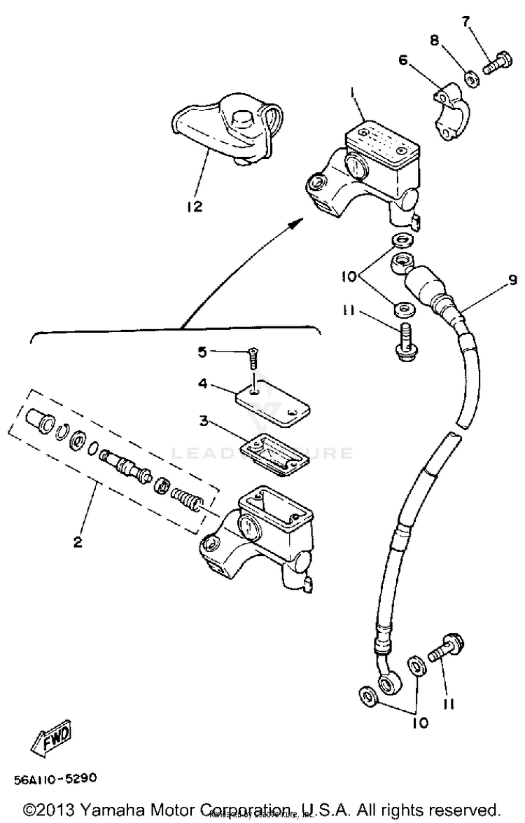 Front Master Cylinder Schematic