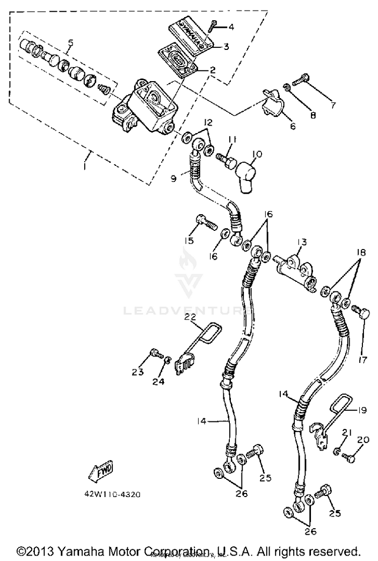 Front Master Cylinder Schematic