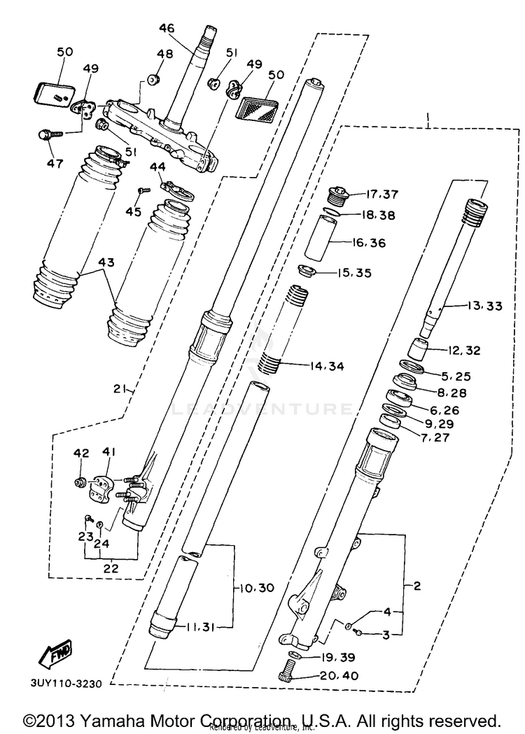 Front Fork Schematic