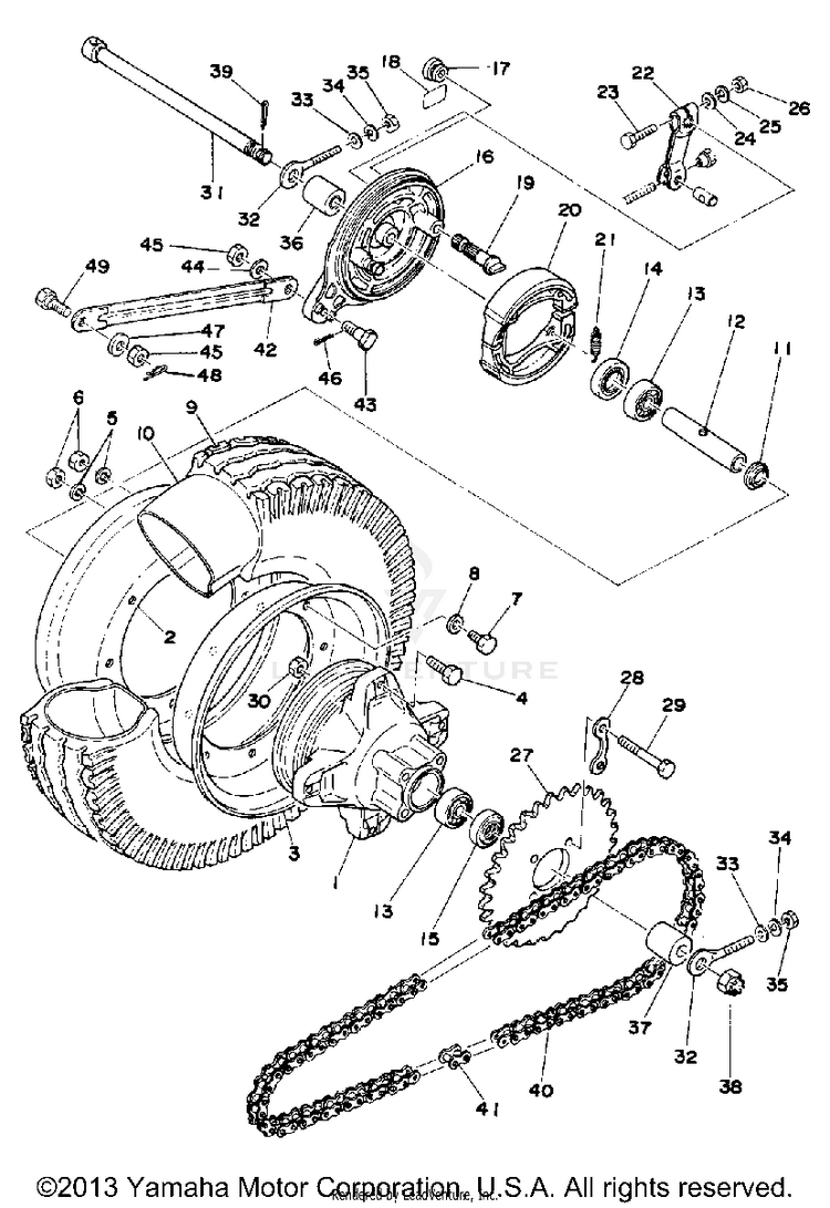 Rear Wheel LB80IIHC - 1976 Schematic