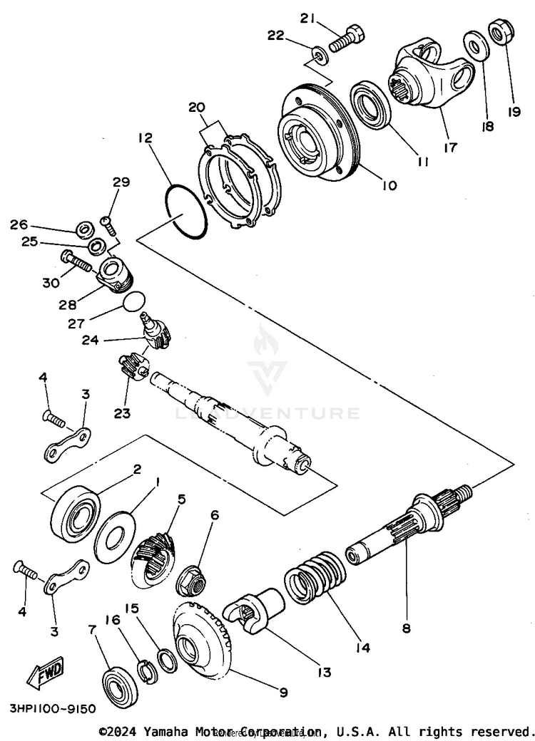 Middle Drive Gear Schematic