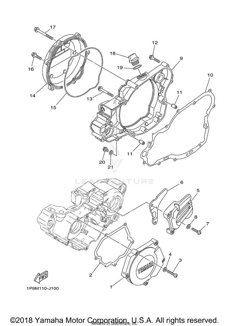Crankcase Cover 1 Schematic
