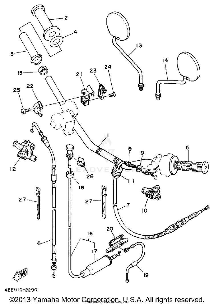 Handlebar Cable Schematic
