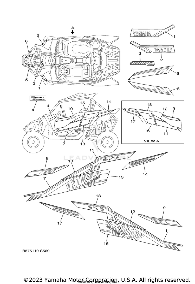 Graphics YXZ1000R EPS SS SE - YXZ10YESHB - 2017 Schematic